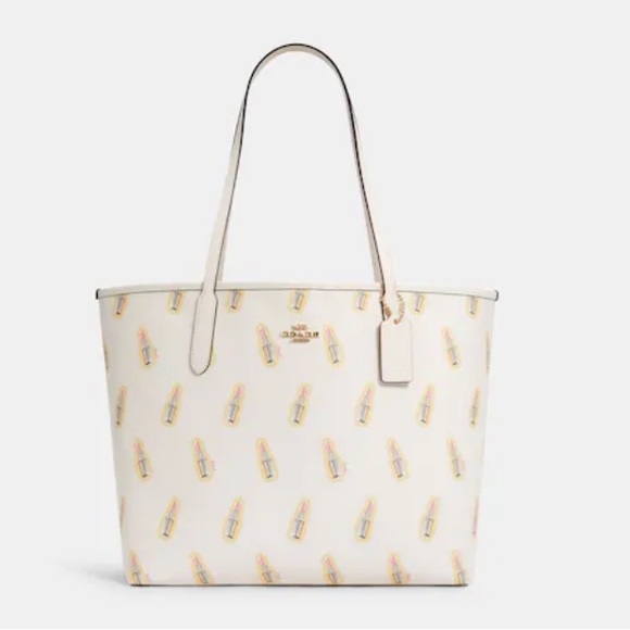 Coach City Tote With Lipstick Print C3246 - Picture 1 of 15